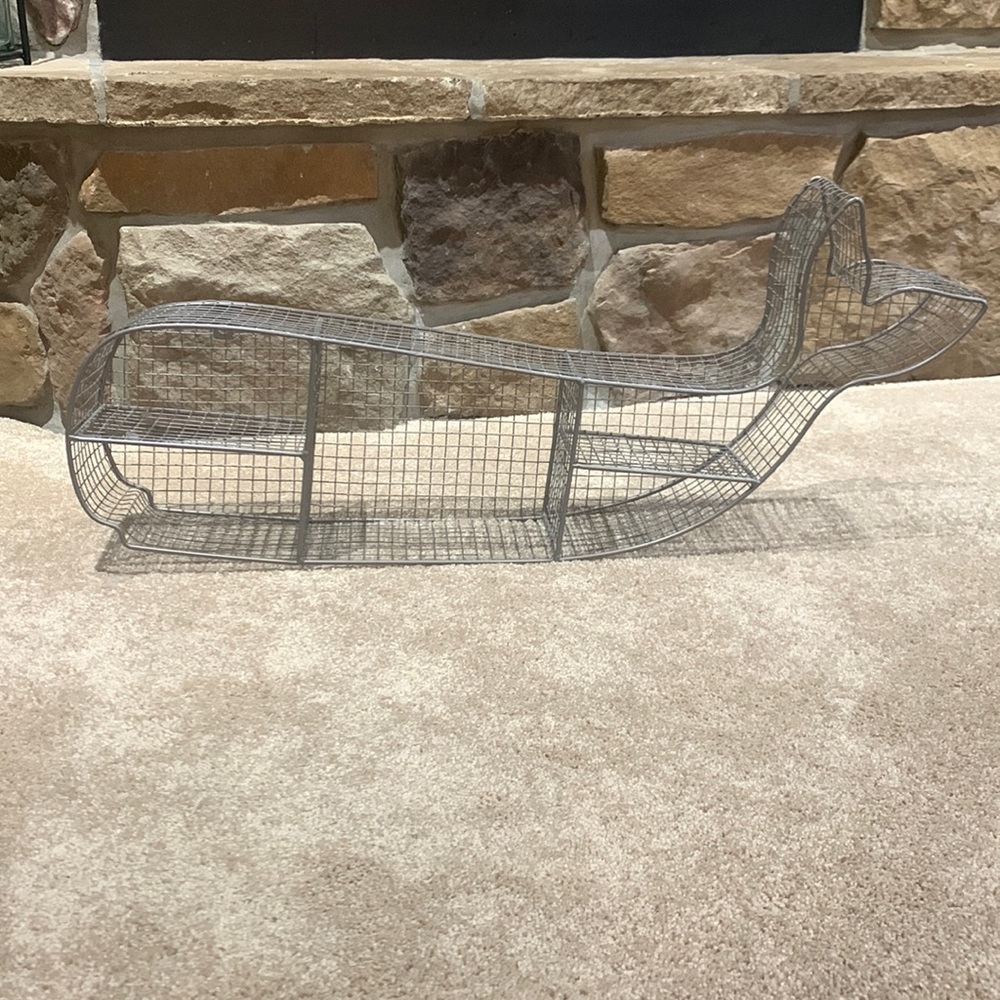 Gray Metal Whale (pillow fort) wall shelf
